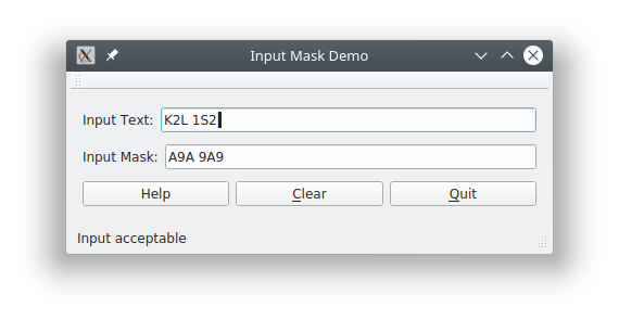 INPUT MASK DEMO